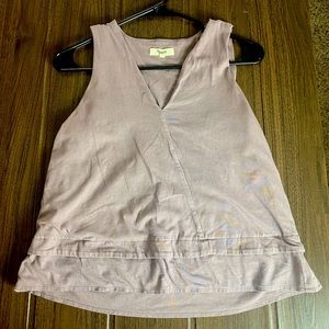 Purple v-neck tank top